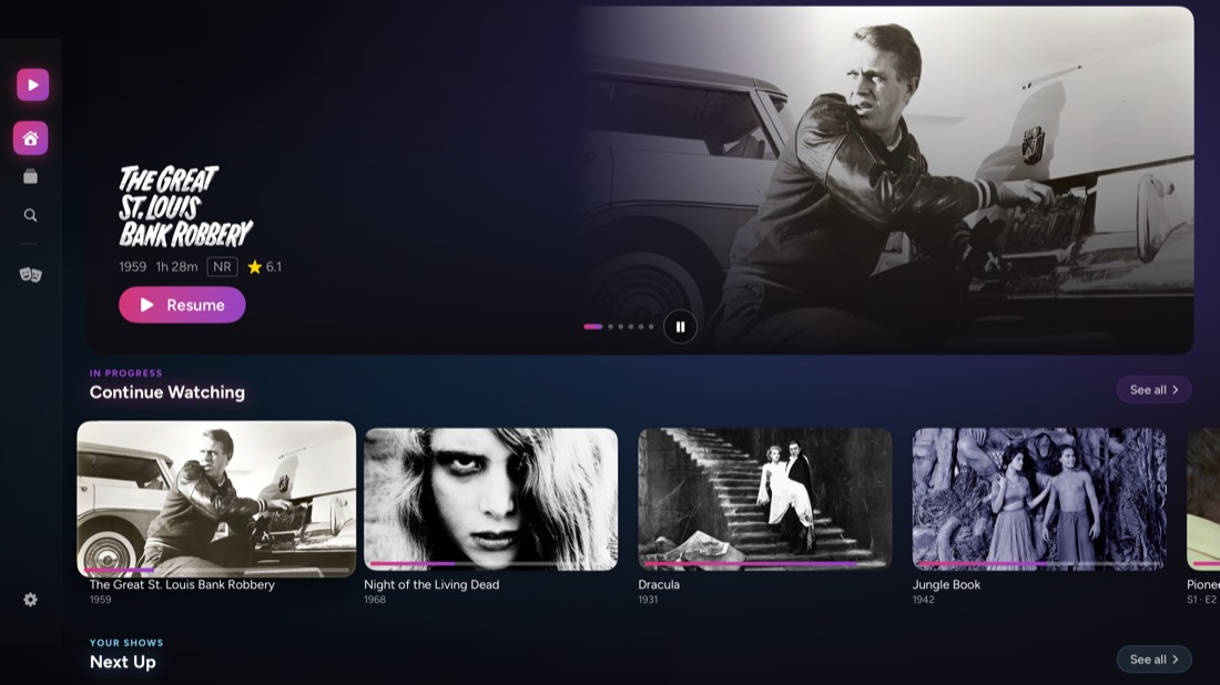 The home screen in the Rose Noir scheme.